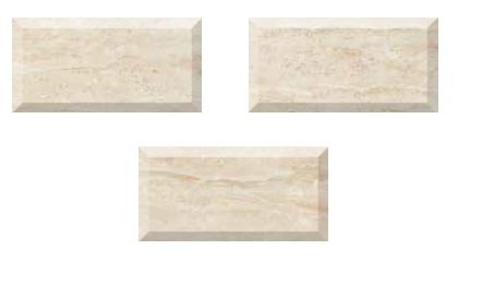 REVESTIMIENTO BISELADO 10X20 STONES ROMA BEIGE MIX BRILLO (Espesor 6 mm) - FBR